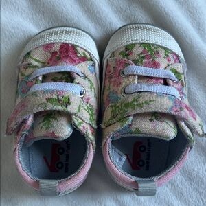 See Kai Run Pink Floral Toddler Sneakers